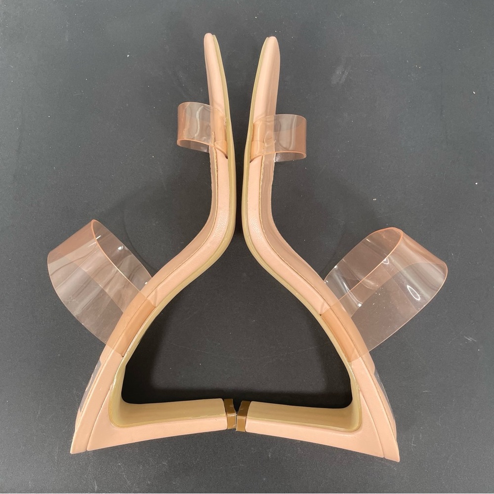 DV Dolce Vita Selsta Strappy Sandals Clear Blush Double Strap Block Heel size 10 - Picture 5 of 12
